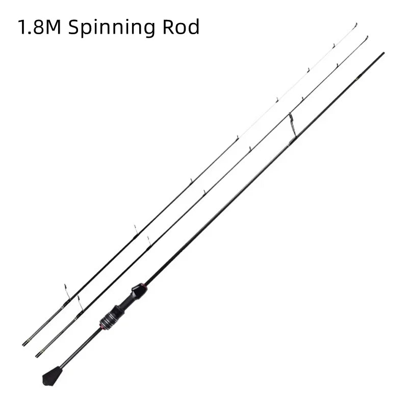 Mavllos Delicacy Solid Tip Spinning Rod Lure 0.6-8g/0.8-10g Fast Ultralight Carbon UL Tip BFS Casting Rod,Trout Fishing Rod