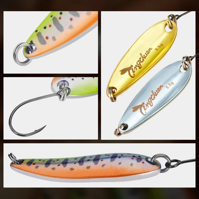 Spoon´s für Forelle und Barsch / Gold & Silber Rückseite